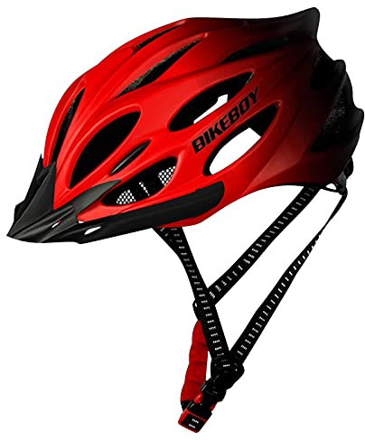 Fahradhelm Herren Damen Radhelm, Specialized Fahrrad-Helm mit verstellbare leichte MTB Mountainbike Helm, MTB Helm Skaterhelm EPS Innenschale, für den Stadtverkehr (Rot)