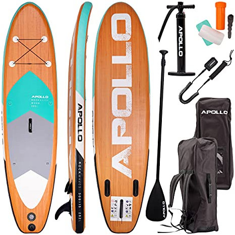 Apollo SUP Board Wood - Allround - 300 x 15 cm - Mint