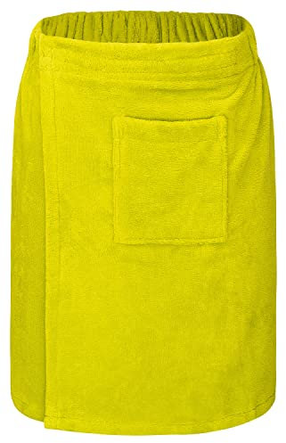 Floringo Saunakilt Luxury Herren, Serie Twin-Star, mit Klettverschluss und aufgesetzter Tasche (kiwi)