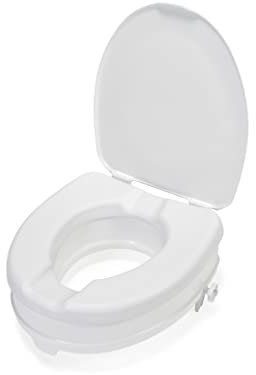Croydex WL411022H Carragh Raised with Lid Toilet Seat, White