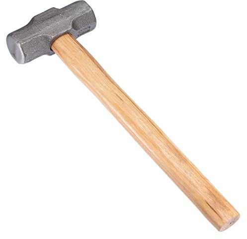 HARFINGTON 6 Pound Double Face Sledge Hammer Engineer Hammer with 12.2 Wood Handle Forged Steel Head for Home Industry Woodworking