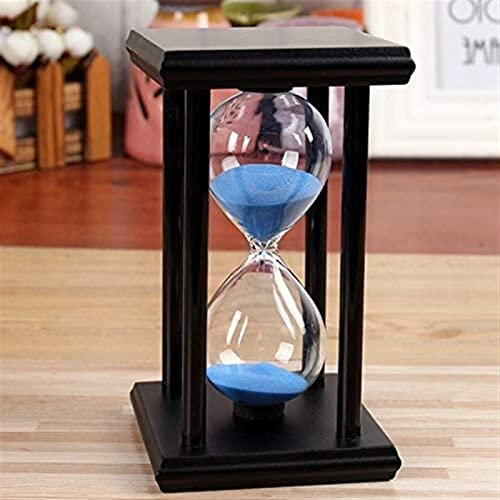 Sablier sablier, sablier, minuteur de cuisine, horloge de sable en bois 30/60 minutes, blanc, noir, grand sablier, sablier décoratif, souvenir créatif unique for bureau d'étude à domicile (30 minutes)