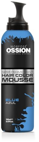 Morfose Ossion PBL Blue Azul Semi Permanent Hair Color Mousse 150 ml - Mousse Para Colorear El Cabello Semipermanente