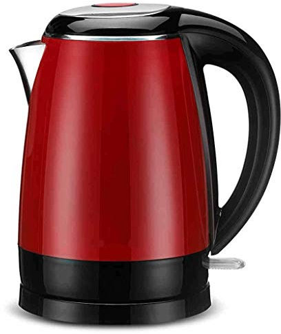 Bouilloire électrique domestique anti-brûlure à double couche en acier inoxydable - arrêt automatique, rouge, 1,7 litre Present