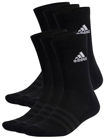 adidas Unisex Cushioned Sportswear Crew Socks 6 Pairs