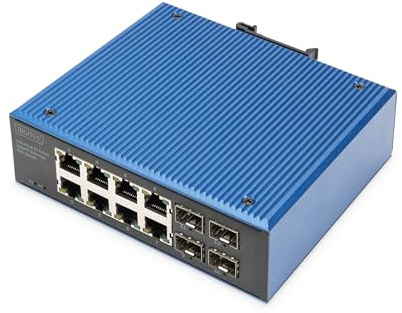 Digitus Industrieller 8+4 -Port Gigabit Ethernet Poe Switch. SwitcH-Typ: Unmanaged. Basic Switching RJ-45 Ethernet PortS-Typ: Gigabit Ethernet (10/10