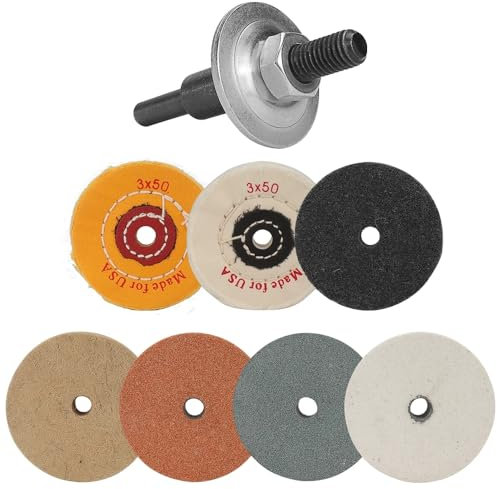 NEFLUM 7 Pz 75mm Mola Tampone Per Lucidatura Ruota Di Lucidatura Disco Abrasivo Per Lucidatura Disco Abrasivo Smeriglio Per Smerigliatrice Da Banco In Metallo Utensile Rotante
