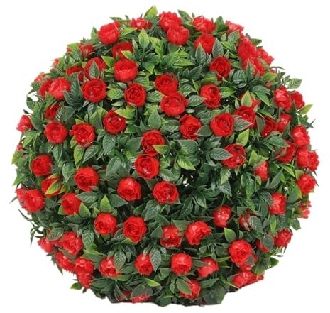 TTOUDRY Künstliche Pflanzen-Formschnittbälle, Künstliche Blumen- Und Grasbälle Für Hinterhof,Hochzeit, Outdoor-Fotografie-Requisiten Und Heimdekoration(D,3pcs)