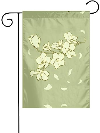 WZYCWB Bandera de decoración de patio, bandera colgante de jardín de 12 x 18 pulgadas, Navidad, Halloween, decoración del hogar al aire libre, impresión de begonia de dibujos animados