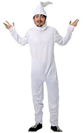 Dysmad Disfraz de Espermatozoide. Mono y Capucha. Talla única de Adulto.