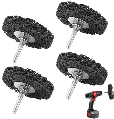 CSD 75mm, Set de 4 Piezas para Amoladora Angular, Ruedas Abrasivas de Limpieza Gruesa, Eliminación de Óxido y Pintura, Lijado de Soldaduras y Oxidación, Ideal para Acero y Hormigón