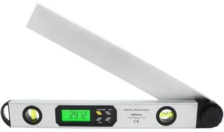 KWWEWEB 1 transportador Digital de ángulos de 0 a 225 ° con Regla de medición, Herramienta de Nivel de Burbuja Horizontal y Vertical