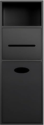 Matte Black Stainless Steel ShowerRecessed Bathroom Storage Shelves for Toiletries Wet Room Alcove Waterproof nizer for Shampoo & Trash Can20x52x13.5CM