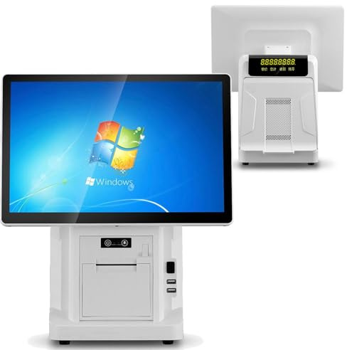 SHENGSHIYU Registrierkassen für Kleine Läden,4GB RAM + 64GB SSD | 6 USB-Anschlüsse,Kassa Bekleidungsgeschäfte,Restaurants,Cafés,Nur Hardware (ohne Kassensoftware),58mmPrinter