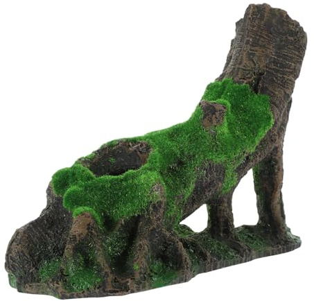 BESTonZON Racine Arbre pour Aquarium Décoration Habitat Creux Trou Arbre Artificiel Abri Paysage pour Poissons Eau Douce Mer
