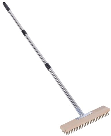 Zerodis Cepillos de Limpieza Fregadora de Cubierta Cepillo Limpiador de Pisos de Concreto para Patio de 45 Grados con de 160 Cm de Largo Adecuado para Fregar Pisos de Madera Pulir Paredes de Sótano