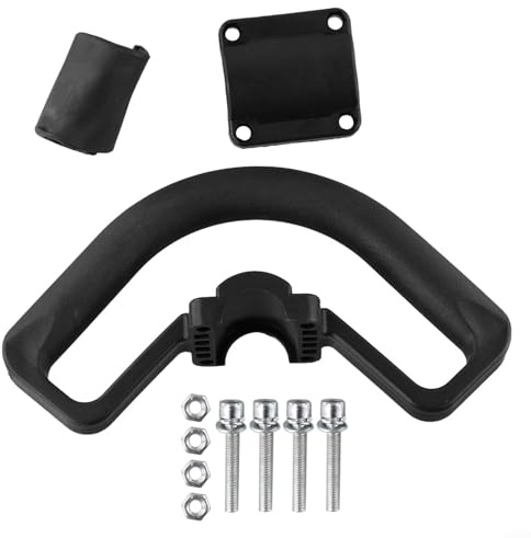 TDCuizent Kit di montaggio per manubrio ad anello per decespugliatore con albero di ricambio da 26 mm, impugnatura di ricambio con manicotti in gomma e viti, parti in plastica robusta per prato