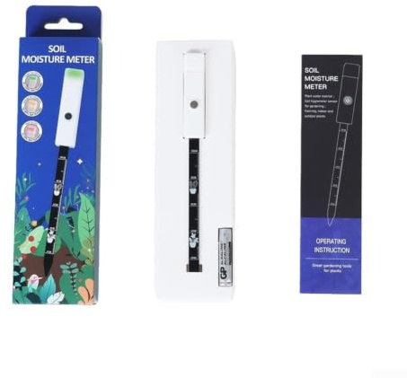 Soil Moisture Meter, Garden Hygrometer with Smart Chip Technology, Plant Water Tester for Indoor Plant Care, Lawn Moisture for Farming, No Required, Works in Sandy