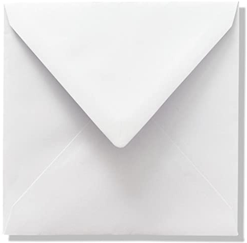 Quadratische Briefumschläge, 15 x 15 cm, 110 g/m², Weiß, 100 Stück