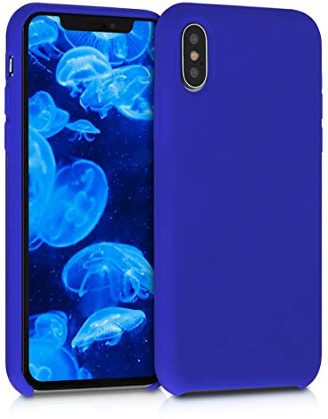 kwmobile Housse Compatible avec Apple iPhone XS Coque - Housse de téléphone Protection Souple en TPU Silicone - Bleu Baltique