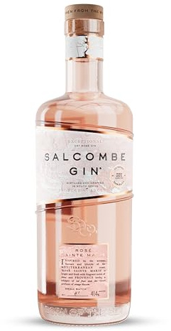 Salcombe Gin ‘Rosé Sainte Marie’ | Dry Rosé Gin, 70cl | Dry Style with Subtle Sweetness | 41.4% ABV, Serves Approx. 20 | Vegan | Sold as a Single 70cl Bottle