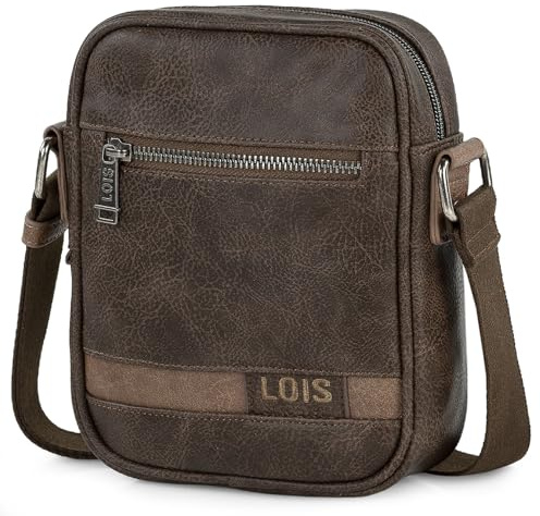 Sacoche Homme Bandouliere. Pochette Homme en cuir véritable élégante et com