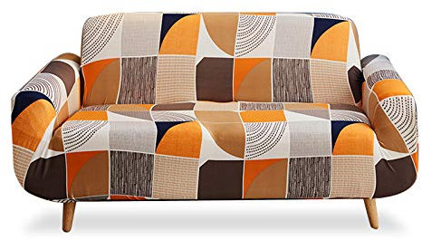 PETCUTE Sofaüberwurf Stretch Couch überwurf 2 sitzer Spandex Sofabezug mit Armlehne Couchbezug Antirutsch Stretchhusse Waschbar Stoff Sofa-Überwürfe #2