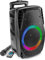 Fenton FT8LED MK2 - Partybox Bluetooth Lautsprecher, 300 Watt Party Lautsprecher mit LED, Trolley, Akku, Karaoke Machine, Mobile PA Anlage mit Mikrofon, MP3, USB, 8 Zoll LED Woofer, Fernbedienung