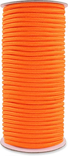 Allzweck Outdoor Seil 60 Meter in verschiedenen Stärken Farbe Orange Größe 9mm