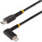 StarTech.com 1 m Robustes USB-C auf Lightning Kabel, USB 2.0 zu Lightning Winkelstecker, Ladekabel und Synchronisierung, Apple Mfi zertifiziertes iPhone Lightning Kabel, Abgewinkelt (RUSB2CLTMM1MR)