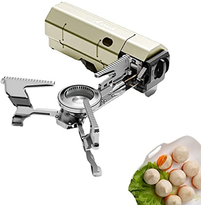 Réchaud de camping,Cuisinière à Gaz Portable,réchaud pliable 27,5 x 10,7 cm,Extérieur Mini Brûleur à Gaz Réchaud De Camping,Réchaud Pliable avec Allumage Piézoélectrique,la Randonnée et Les Fêtes.