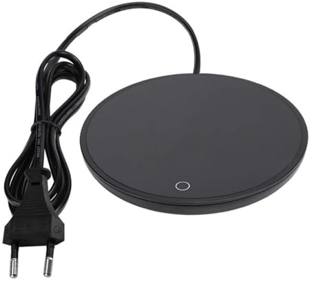 Kaffeewärmer Matte Tasse Becher Heizmatte Heizbecher Matte Warm Pad Tasse Heizplatte Elektrische Touch Getränkewärmer Pad Für Kaffee Tee Milch(220V Schwarz)
