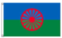 Stormflag Bandera de Gitano BANDERA GITANA 90x150cm Bandera DE LOS GITANOS Gypsy Flag 3x5ft poliéster 90g, 2 ojales de metal costura doble con ojal
