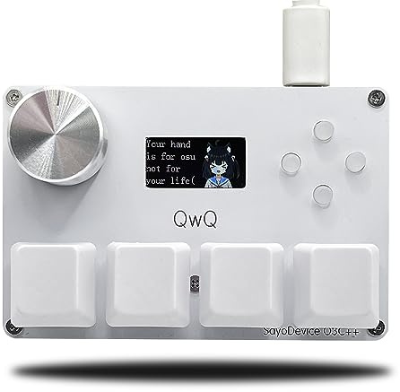 SayoDevice O3C++ OSU Tastatur Rapid Trigger Hall Magnetische Linearschalter | Mini Hot-Swap Tastatur mit DKS, Outemu Pink Switches, Drehknopf, Bildschirm, Makros und Kopier-Einfüge-Kürzel