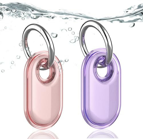 Dingfeiyu Hülle für Samsung Galaxy SmartTag 2 mit Schlüsselanhänger, GPS Tracker Anhänger Schutzhülle für Kinder, Hund, Katzen, Koffer, Schlüssel, Fahrrad