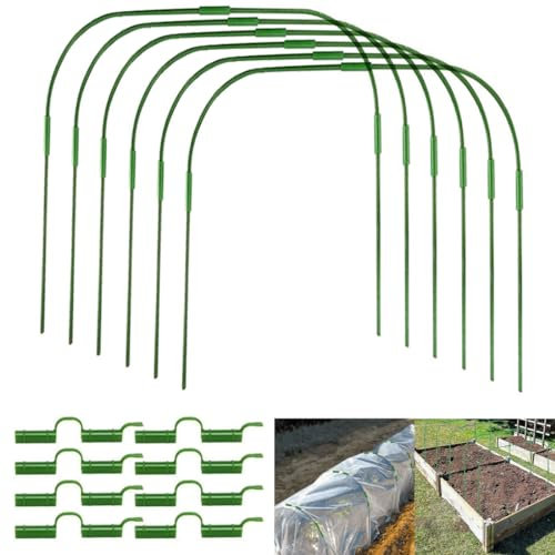 6 X Pflanztunnel, Tunnelbogen für Hochbeet, Gartenreifen Bögen für Reihenabdeckung, 80X90 cm Folientunnel Bögen für Hochbeet,Tunnelbögen Hochbeet,Gewächshaus Bogen Reifen,Gartentunnel Bögen