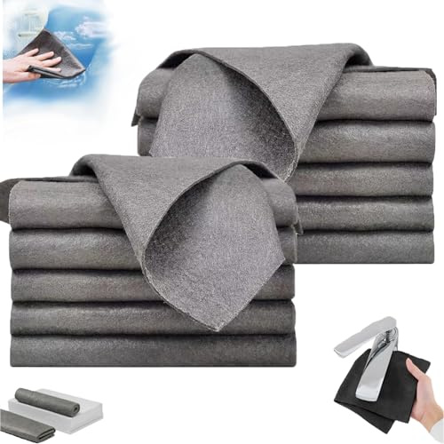 Paños De Limpieza,Magic Wipe Bathroom Cloth,Trapos Limpieza,bayetas Cristales,paño De Limpieza Mágico,Paños De Microfibras De Reutilizables para Limpiar Cristal Espejos Coches Baño Cocinas