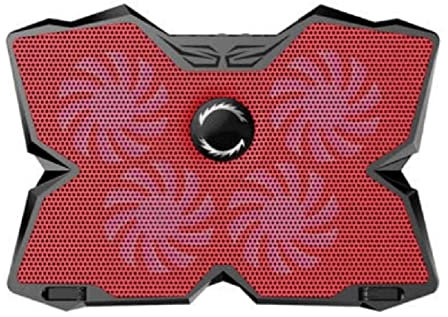 Base Refrigeradora Portatil Radiador Enfriador Soporte De Enfriamiento Base Ventilador Dual USB 2 Puertos 3 Ángulo Ajustable Laptop Pad para Gaming Laptop Refrigerador Portáti (Color : Rot, Size : 1