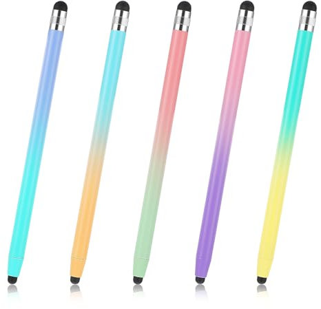 YUXIANLB Stylus Pens for Touch Screens, 5 Pcs Capacitive Stylus, Dual-End High Sensitivity & Precision Stylus Pen for Pad, Android Smartphone, Tablets and All Universal Touchscreen Devices