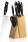 Set di 7 coltelli con Ceppo, 7 Pezzi, Chef, per Pane, Coltello a Fette, Multiuso Spelucchino, Forbici da Cucina Multifunzione e Blocco Coltelli, Manico Ergonomico