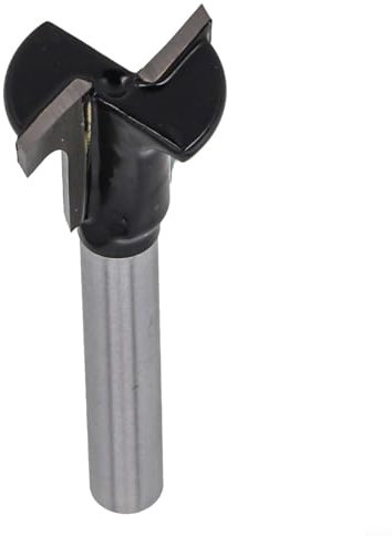 Cortador de fresado de carbono de 6,35 mm para placa de cristal, diseño de doble filo, carburo de hoja curvada, mango redondo, grosor de hoja de 1,9 mm, color negro