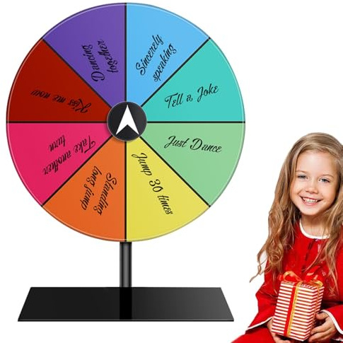 Pris snurrhjul - Torrt radering snurrhjul, radering spinner spel | 8 platser färgglada prishjul med stativ, spelspinner rouletthjul, bordsraffel prishjul för marknadsföring och evenemang