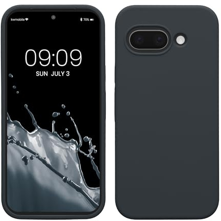 kwmobile Cover per Google Pixel 9a Custodia - Back Case per Smartphone in Silicone TPU - Protezione Gommata - blu mirtillo