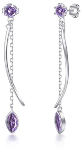 PHNIBIRD Orecchini da Donna di Lunghi Pendenti Orecchini con Zirconia Cubica 46mm per Regali di San Valentino Semplice ed Elegante