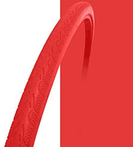 Solaughguy Solider Fahrradreifen, 700 x 23 C, schlauchloser Vakuumreifen, Straßen-fester Gang, Urban, für Stahlring-Rillenrad-Set, Durchmesser über 16 mm (rot)