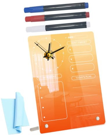 MAGICLULU -memoboard Mit Uhr Und Schreibfläche Desktop-planerboard Zum Organisieren Von Aufgaben Und Terminen Multifunktions- -schreibboard Für Büro Und Home Office