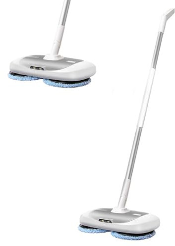 Cordless Electric Spin Mop with LED Headlight, Water Sprayer, and 400ML Tank for Effortless Multi-Surface Cleaning