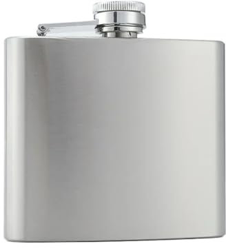 304 bouteilles en acier inoxydable, Flasque de voyage portable en acier inoxydable argenté de 30 à 51 cl, contenant for alcool, vodka, whisky, vin(5oz)