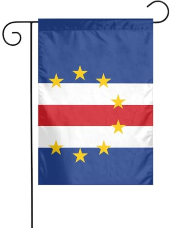 BROLEO Flag of Cape Verde printing Garden flagpole outdoor courtyard decoration double-sided 12x18in