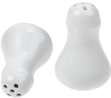 BIUDECO Juego de Salero y Pimentero y Fácil de Usar de Color Claro de Cerámica Diseño Elegante Soporte para Palillos para Cocina y Barra de Desayuno
